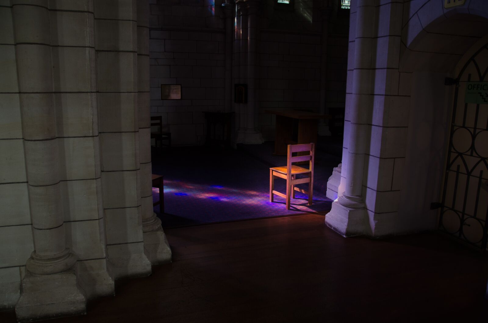 Nikon D7000 sample photo. Chair, church, warm photography