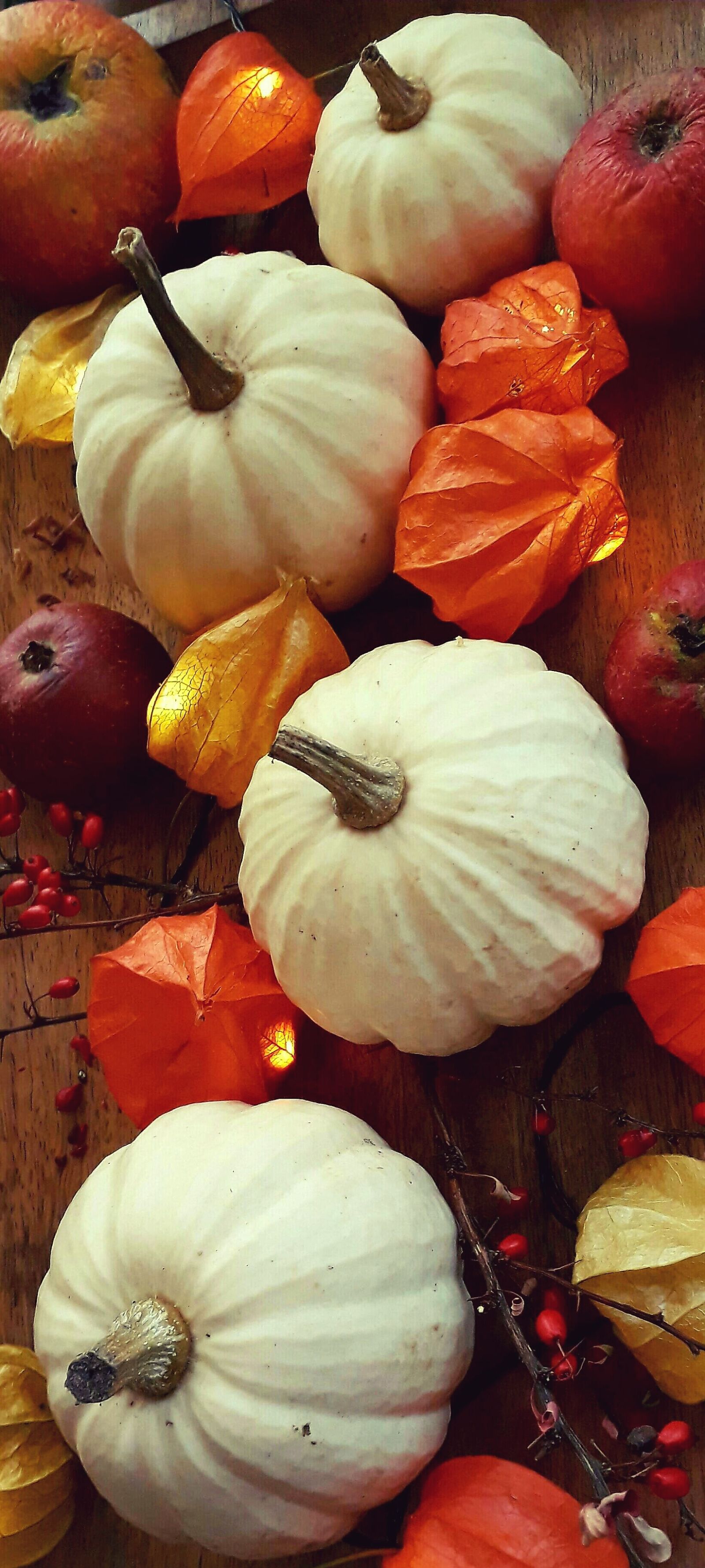 Samsung Galaxy A3(2017) sample photo. Pumpkin, physalis, apple photography