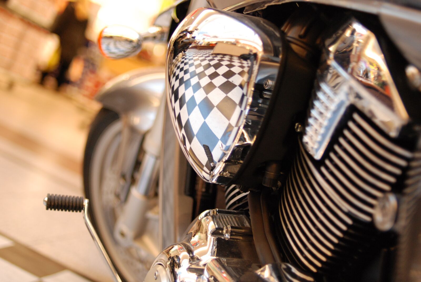 Nikon D80 sample photo. Motorcycle, mirroring, exhibition photography