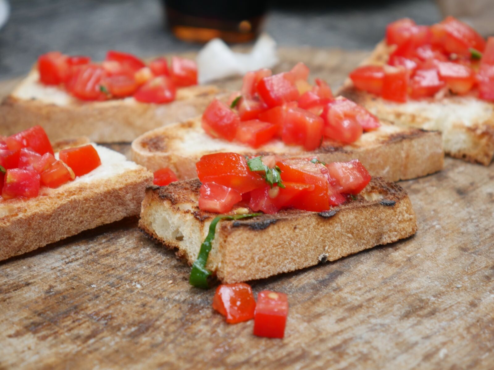 Panasonic Lumix DMC-G7 sample photo. Bruschetta, tomato, caprice photography
