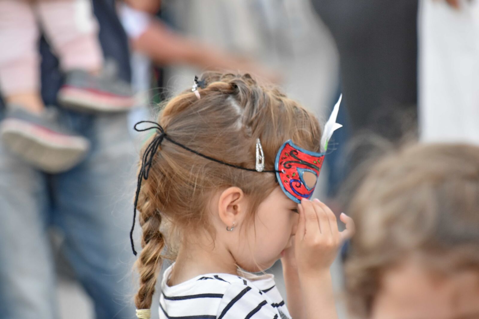 Nikon D5500 sample photo. Child, mask, pretty girl photography