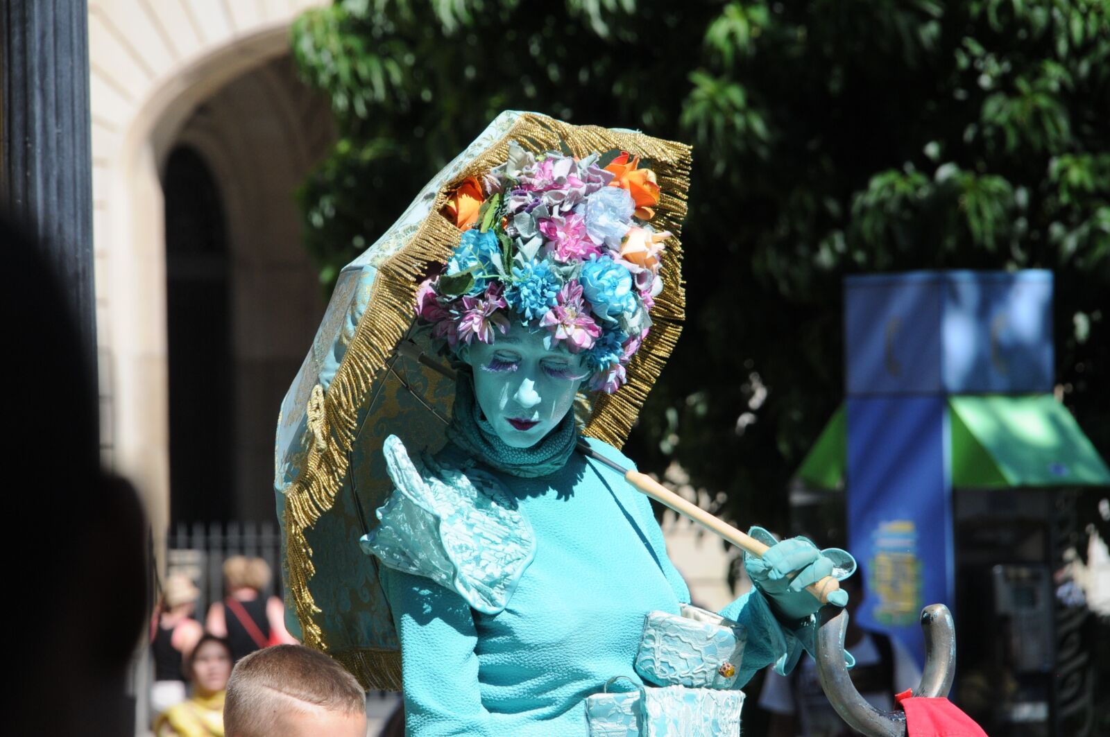 Nikon D300S sample photo. Living statue, woman, image photography