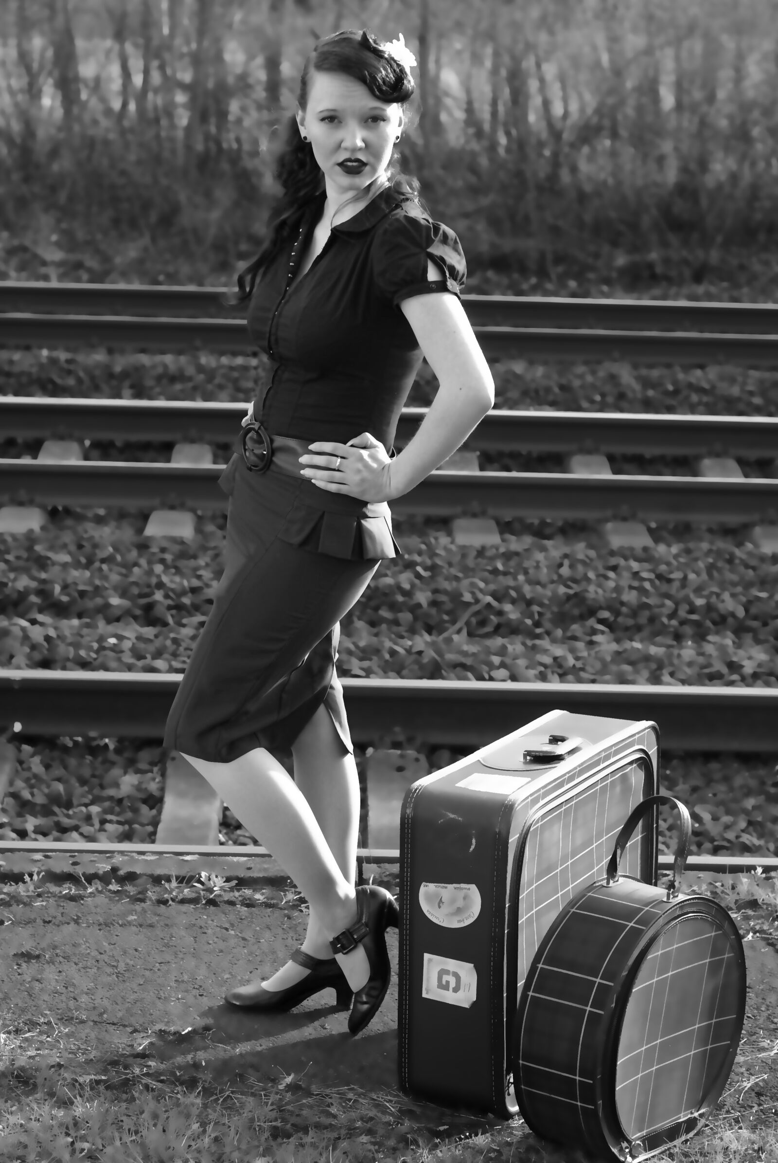Nikon D80 sample photo. Pin up, black and photography