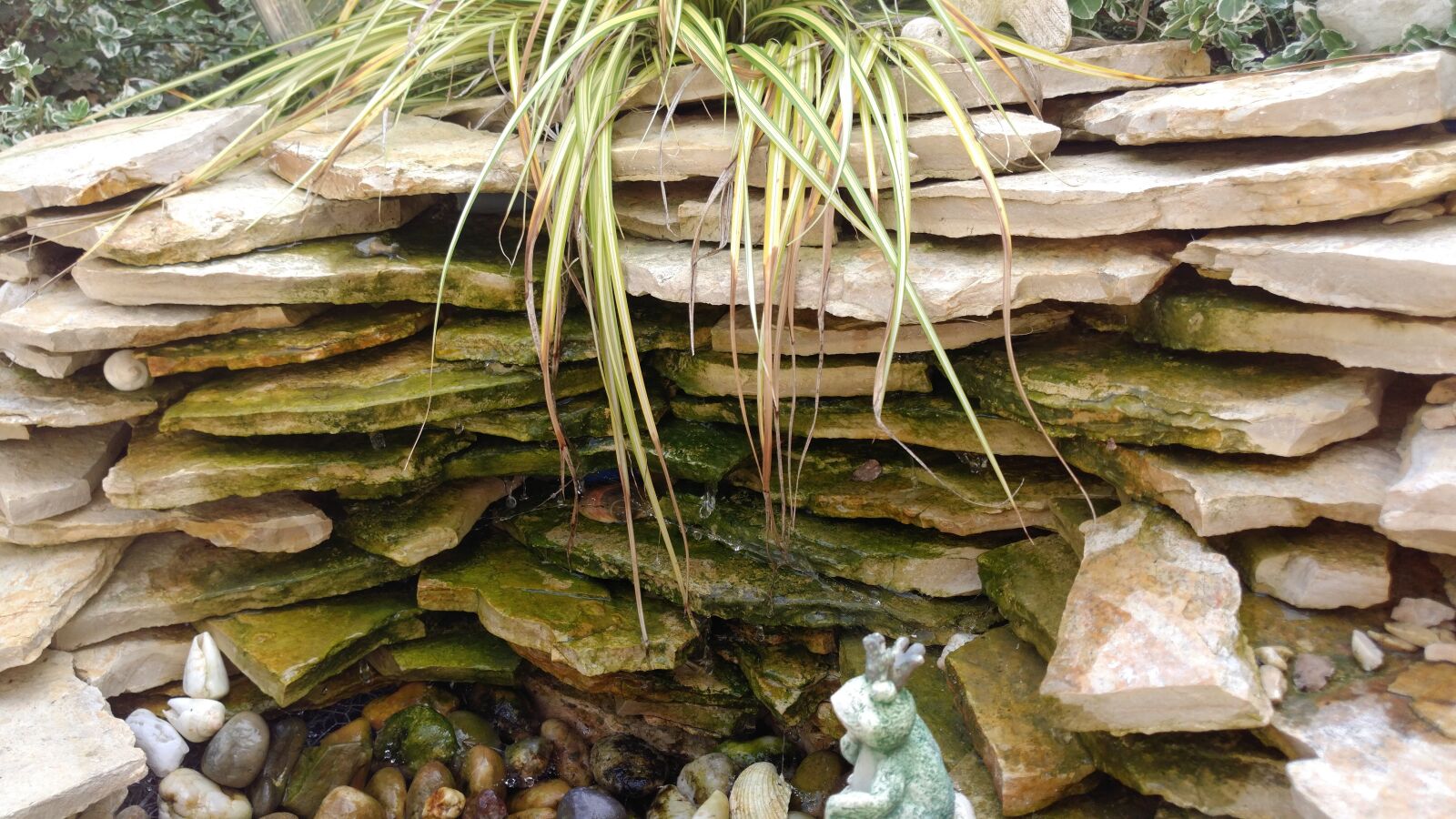 ZTE A2017G sample photo. Fountain, stones, plant photography