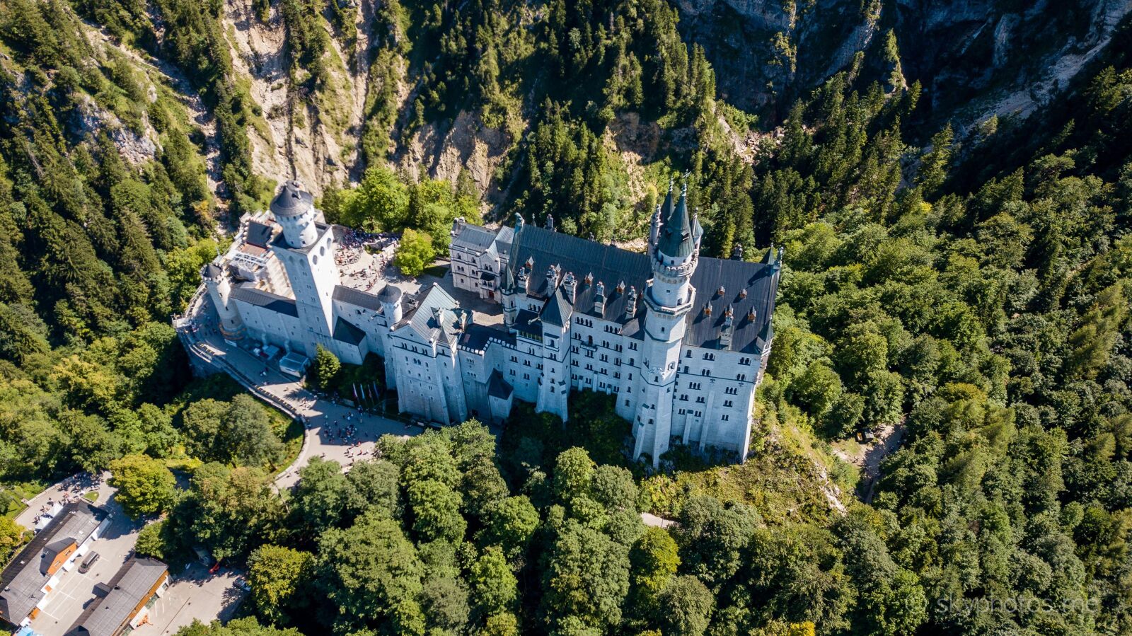 DJI FC220 sample photo. Neuschwanstein, castle, drone photography