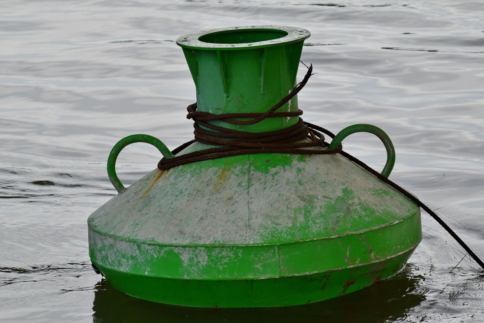 Nikon D5500 sample photo. Buoy, cast iron, green photography