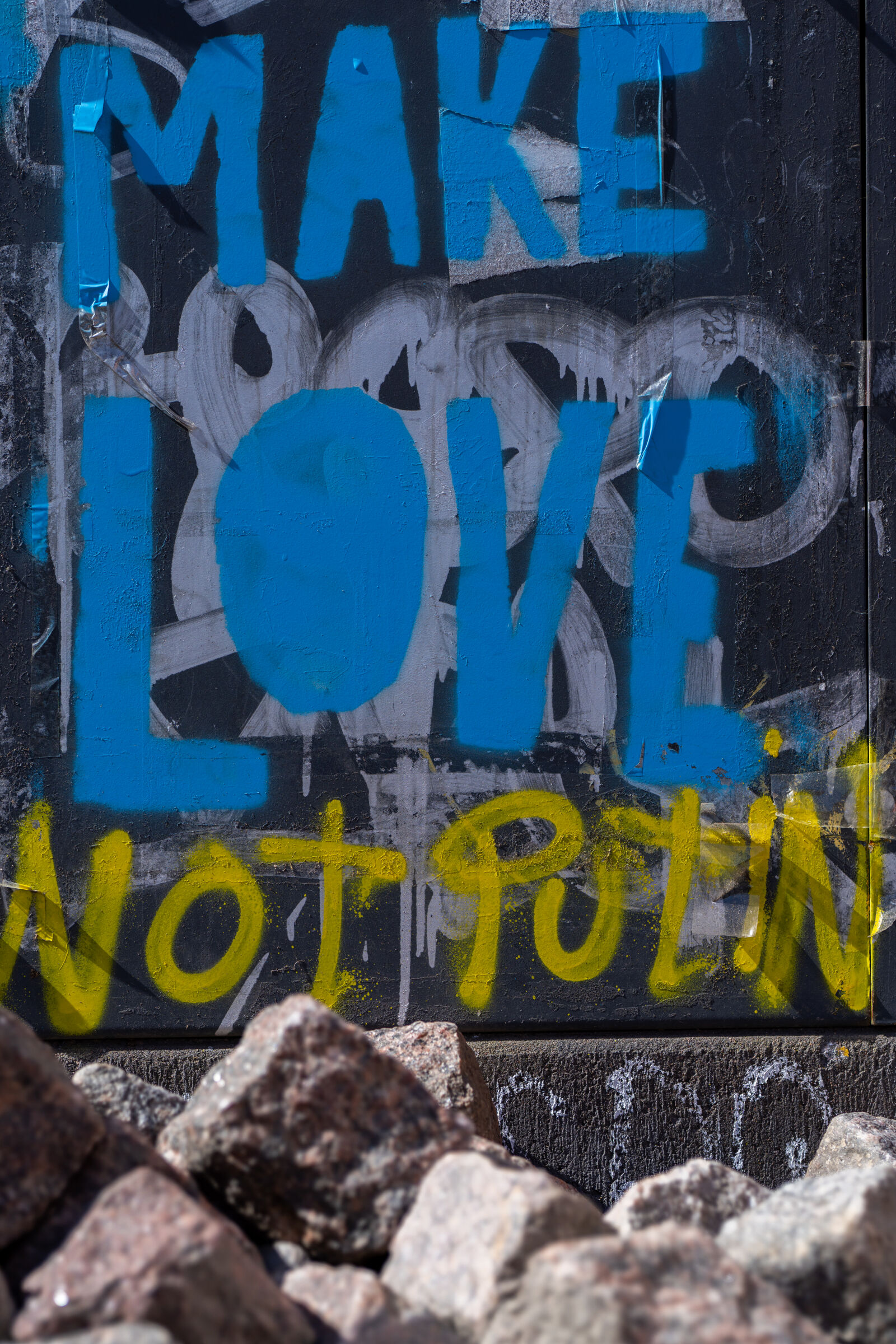 Sony a7R IV + Sony FE 100mm F2.8 STF GM OSS sample photo. Graffiti message modified photography