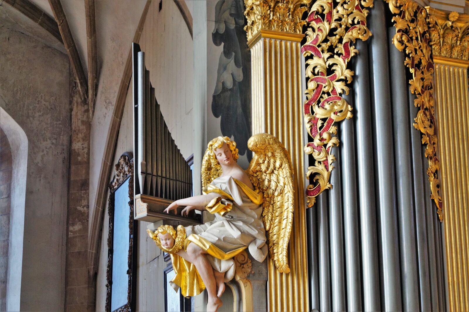 Sony DT 18-55mm F3.5-5.6 SAM II sample photo. Organ, freiberger dom, angel photography