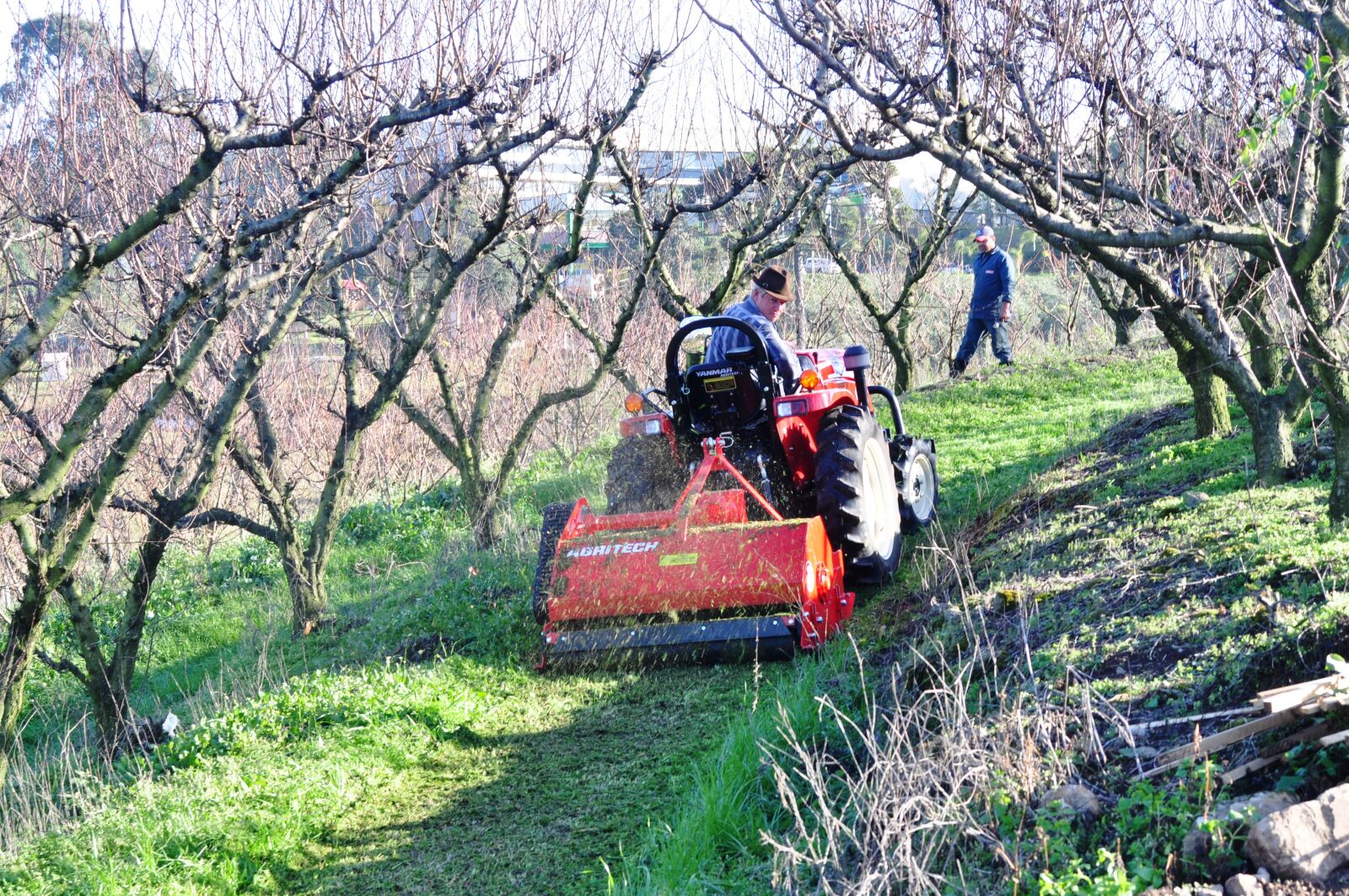 Nikon D5000 sample photo. Peach, agriculture, tractor photography