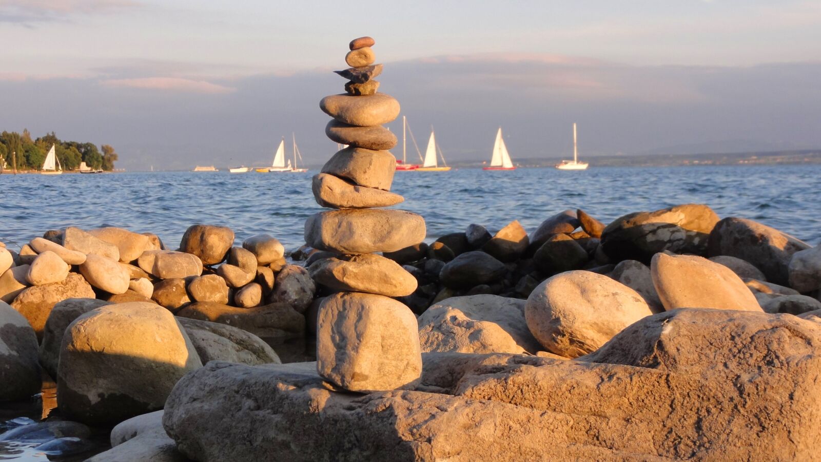 Sony DSC-HX5V sample photo. Stones, stone tower, abendstimmung photography