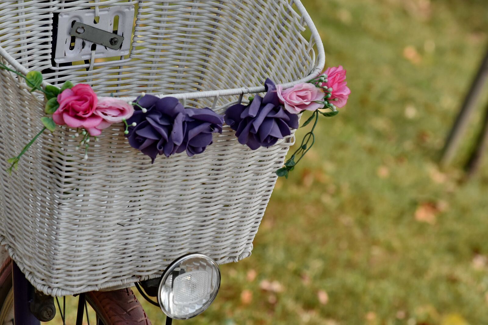 Nikon D5500 sample photo. Bicycle, decoration, flowers, headlight photography