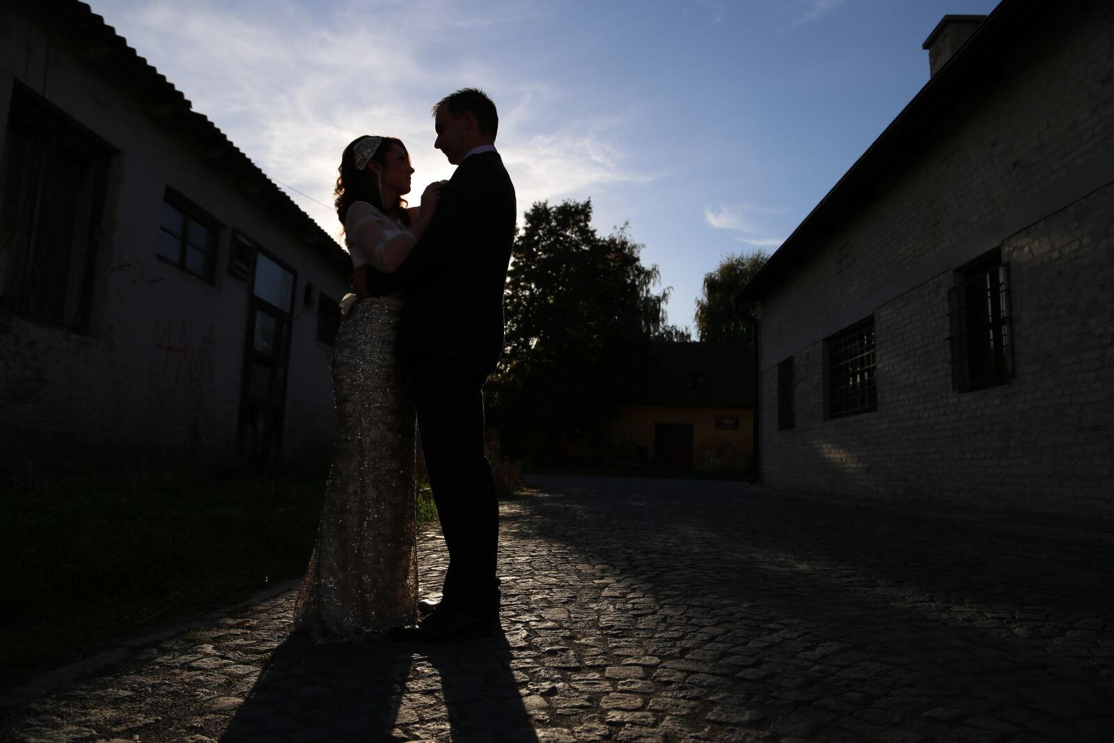 Canon EF 24-105mm F4L IS USM sample photo. Affection, bride, darkness, groom photography