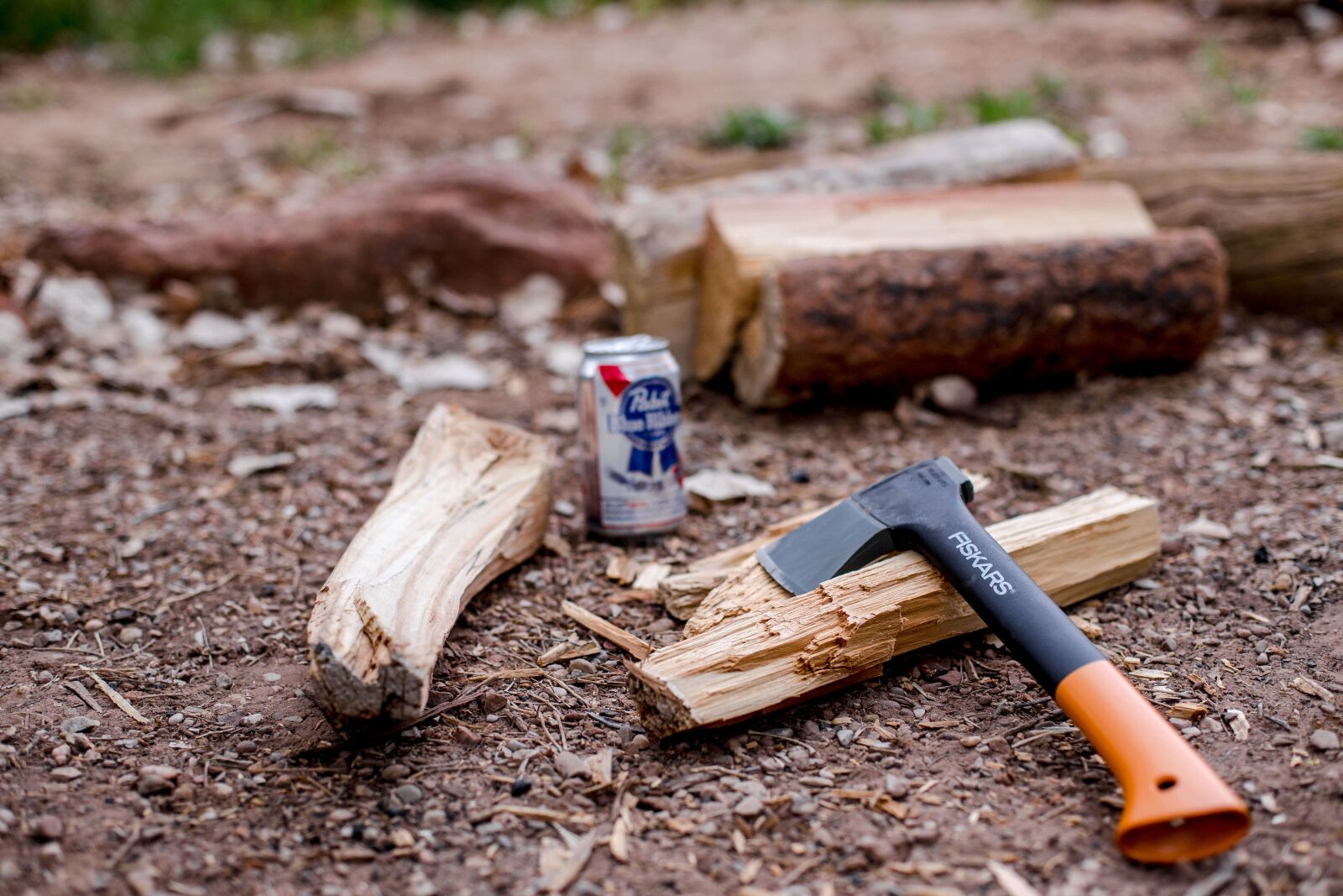 Canon EOS 6D + Canon EF 50mm F1.4 USM sample photo. Axe, wood, firewood photography