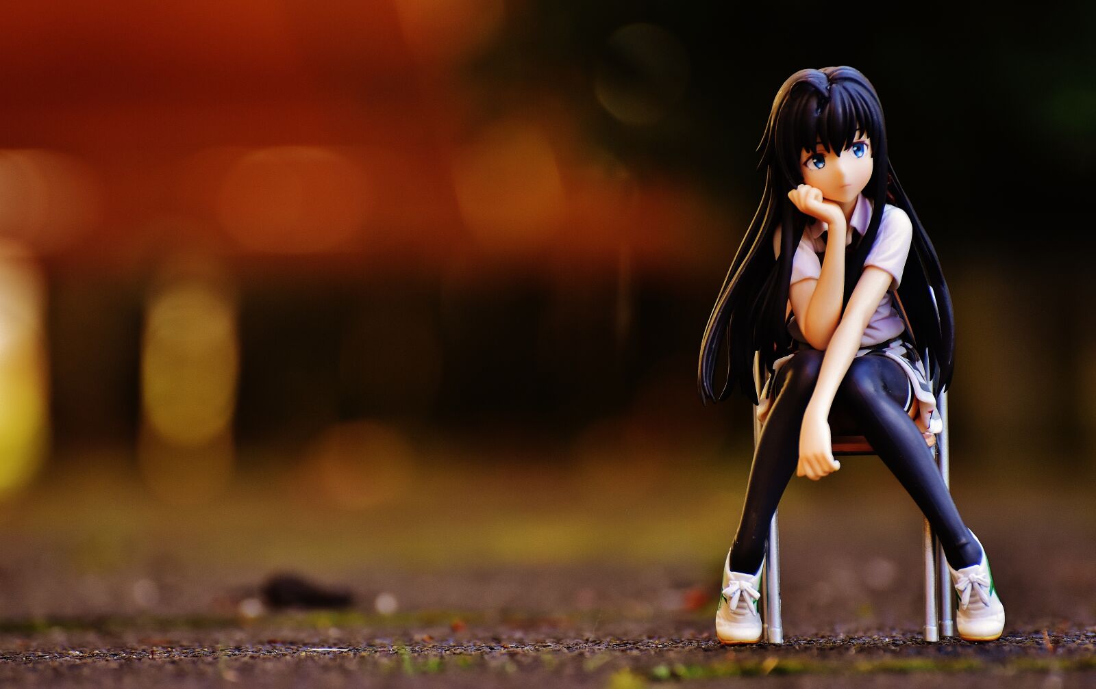 Nikon D7200 sample photo. Girl, sad, chair photography
