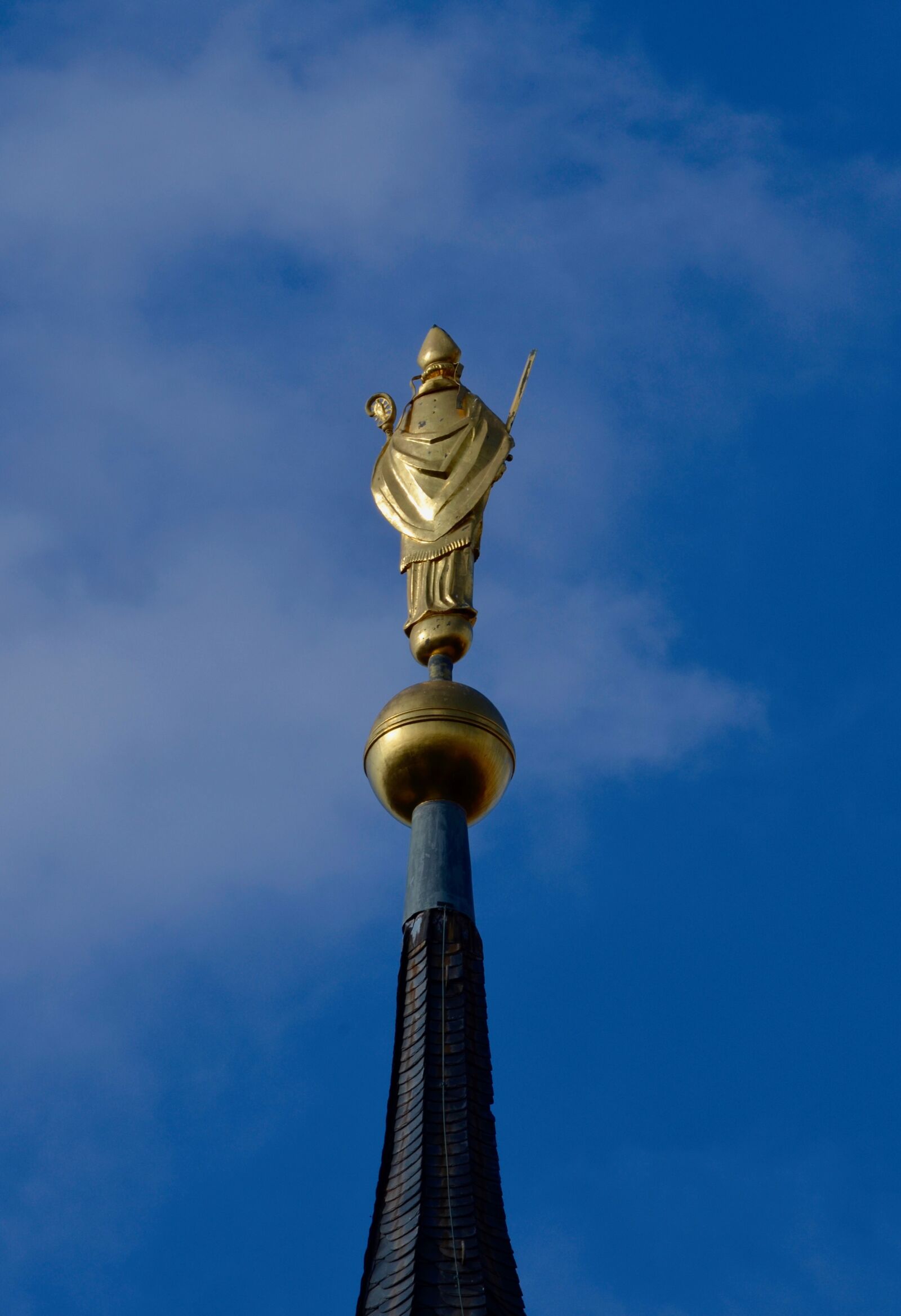 Nikon D5100 sample photo. Spire, bishop, gold photography