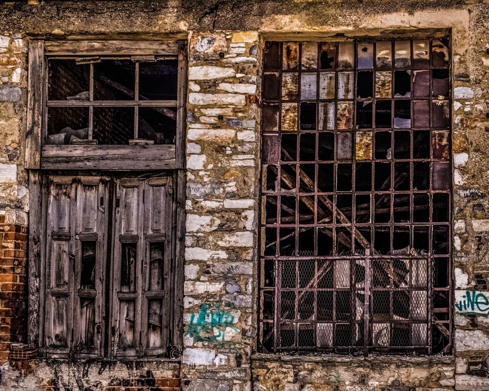 Nikon D3300 sample photo. Windows, factory, decay photography