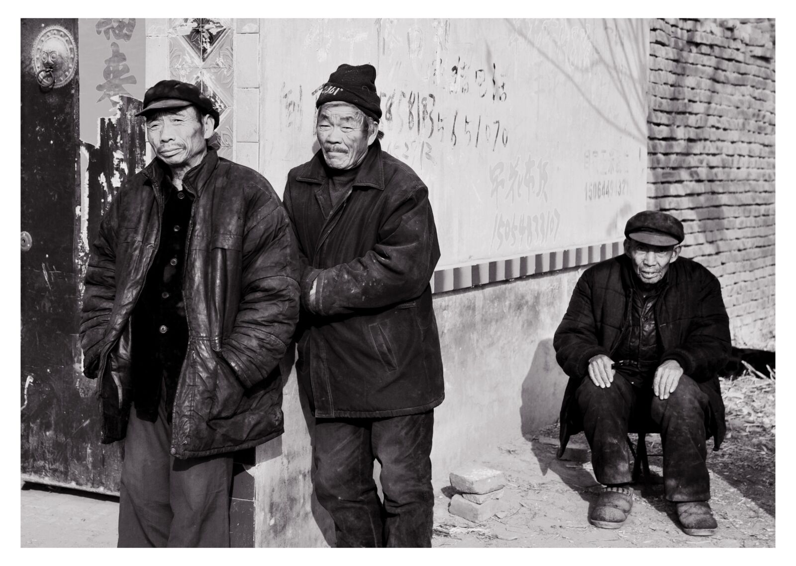 Nikon D700 sample photo. China's rural elderly, black photography