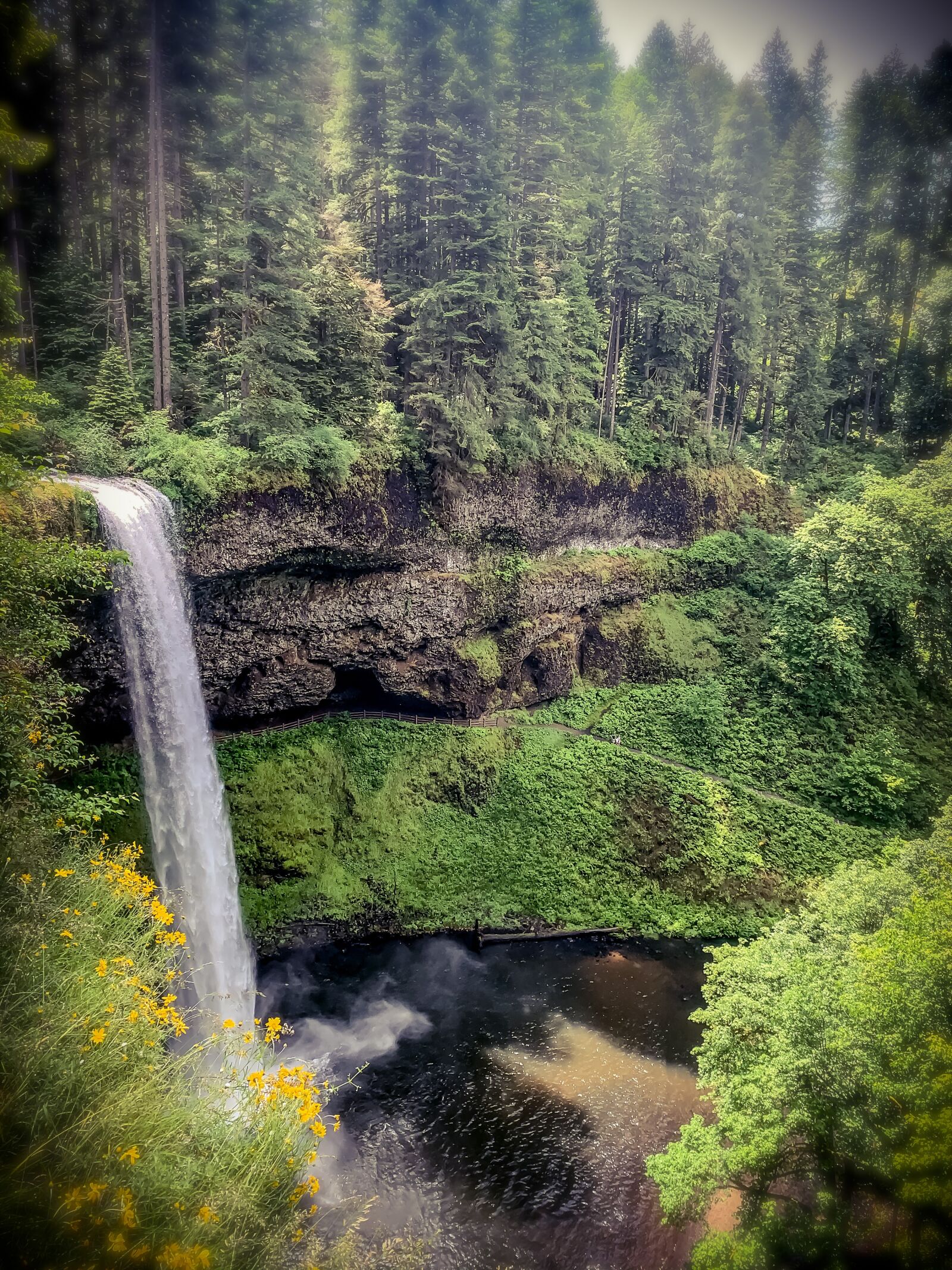 iPhone XR back camera 4.25mm f/1.8 sample photo. Waterfall, oregon, pow photography