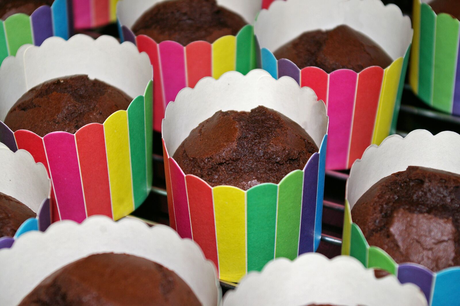 Pentax *ist DL2 sample photo. Muffins, schokomuffins, treat photography