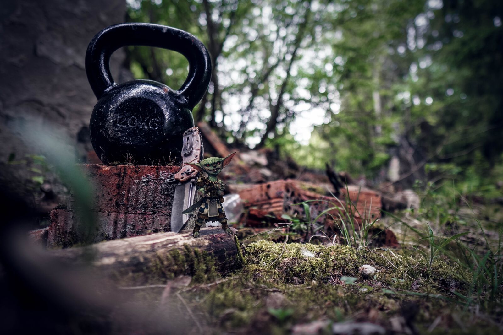 Sony a6400 + Sigma 16mm F1.4 DC DN | C sample photo. Knife, nature, green photography