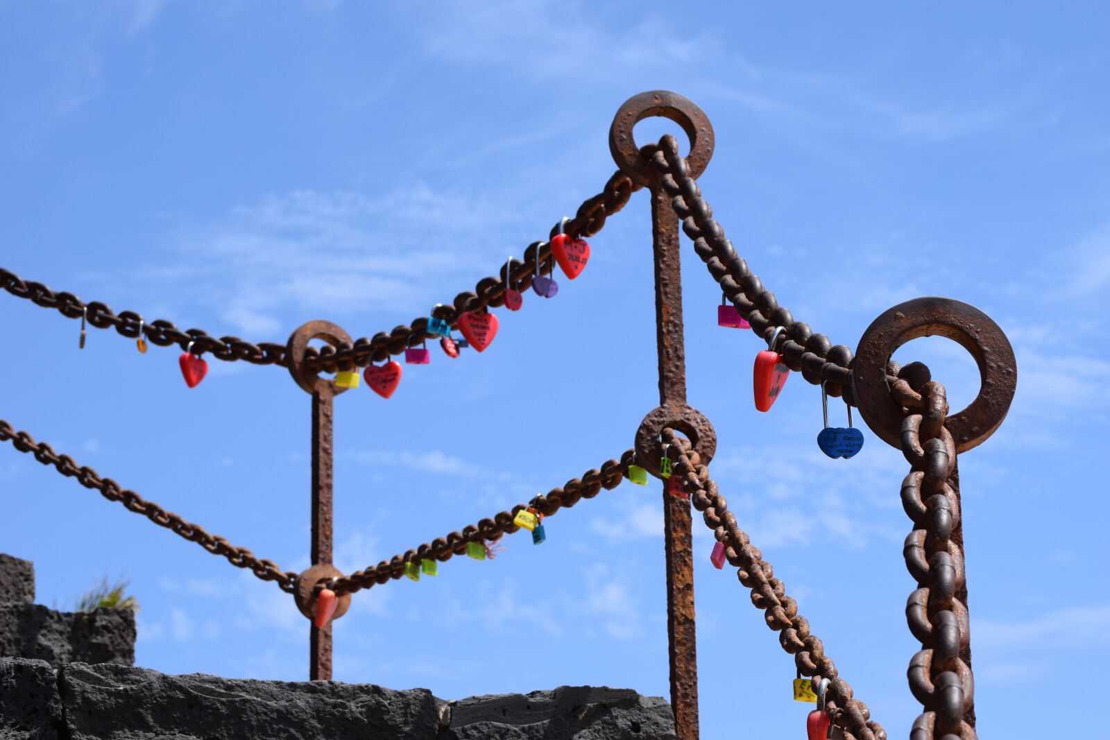 Nikon D5300 sample photo. Lanzarote, chain, railing photography