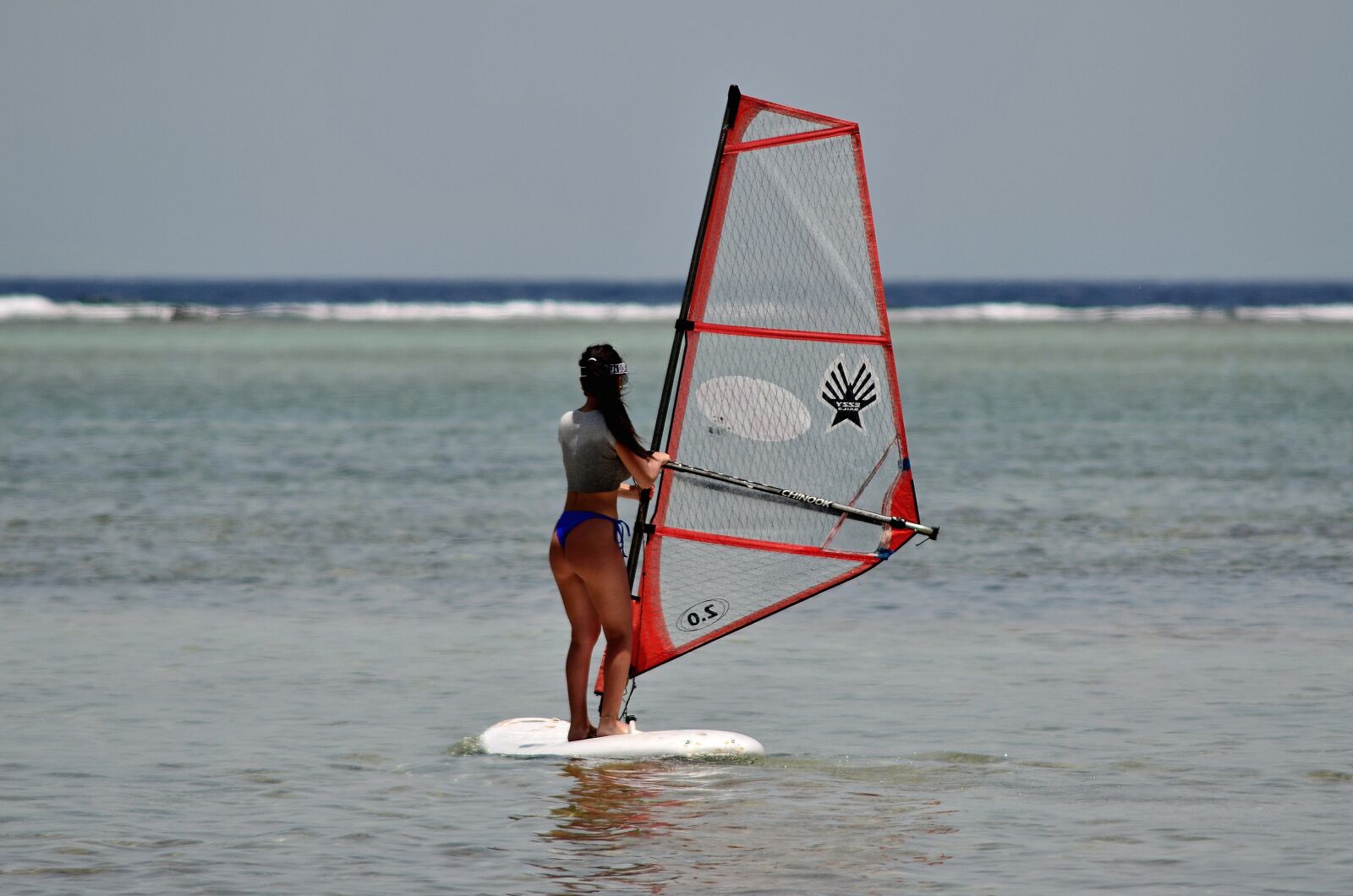 Nikon D7000 sample photo. Girl, sea, windsurfing photography