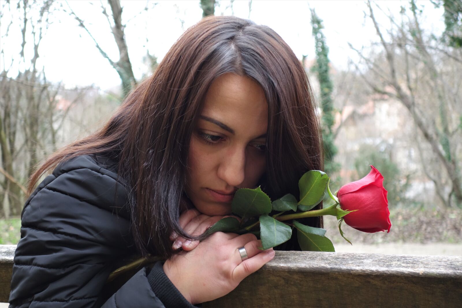 Sony Cyber-shot DSC-RX100 II sample photo. Girl with red rose photography