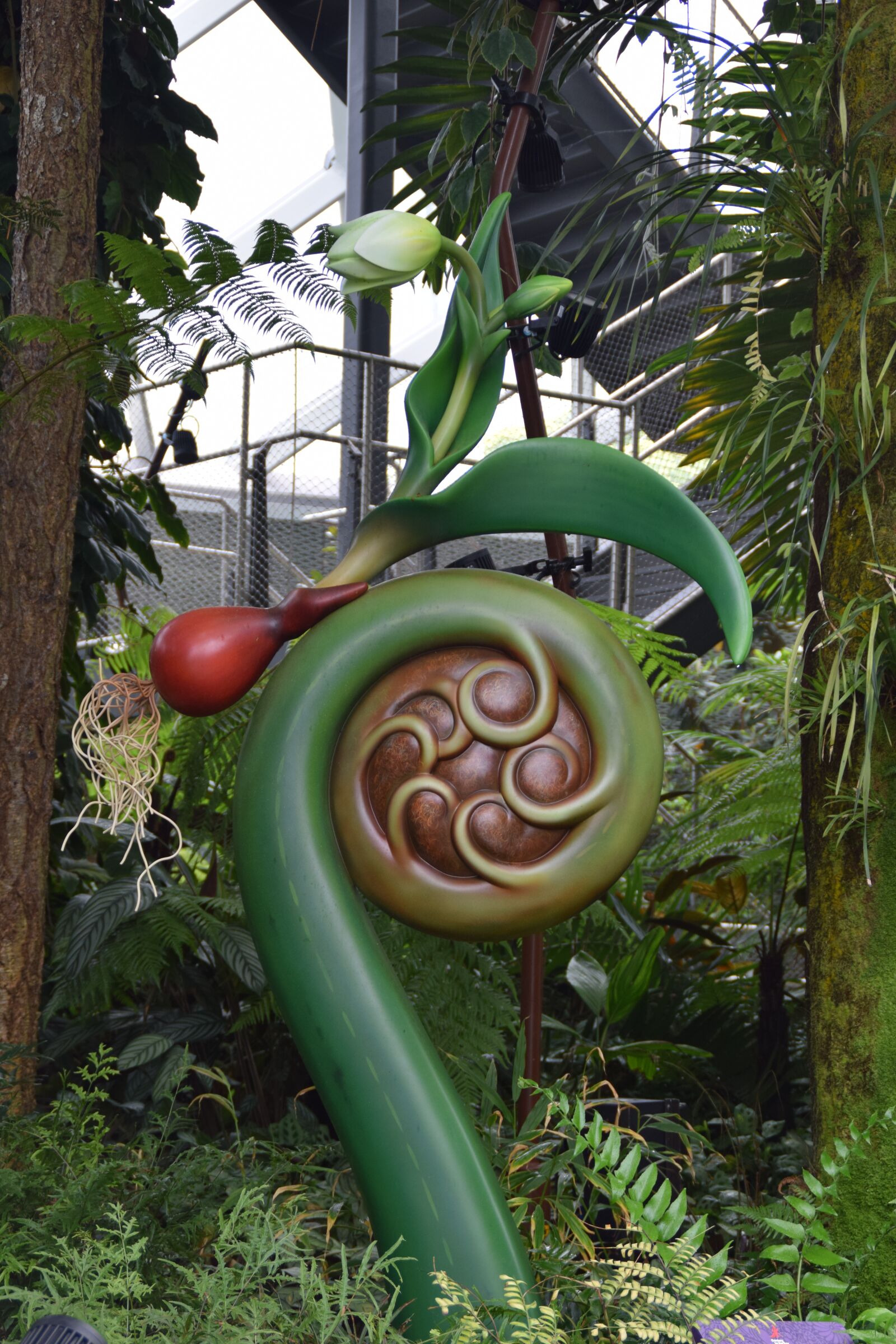 Nikon D5300 sample photo. Sculpture, flowering artificial, singapore photography