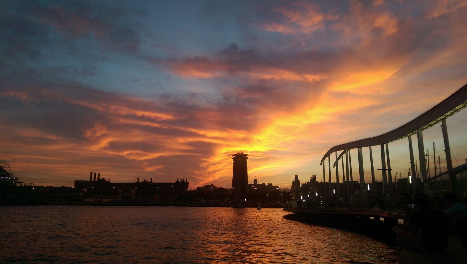 HTC ONE M8 sample photo. Barcelona, spain, sunset photography