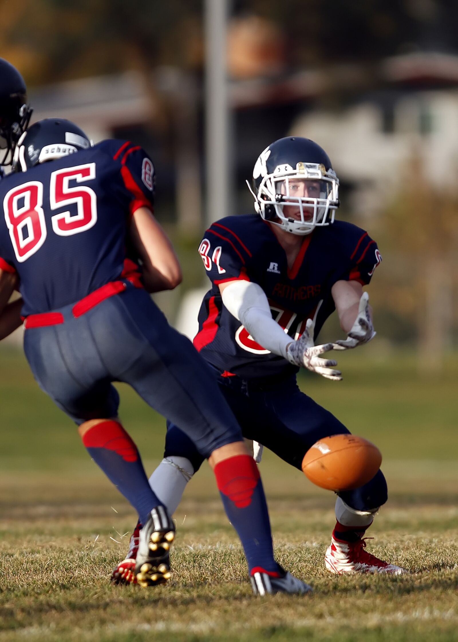 Canon EOS 70D + Canon EF 300mm F2.8L IS USM sample photo. American football, fumble, muff photography
