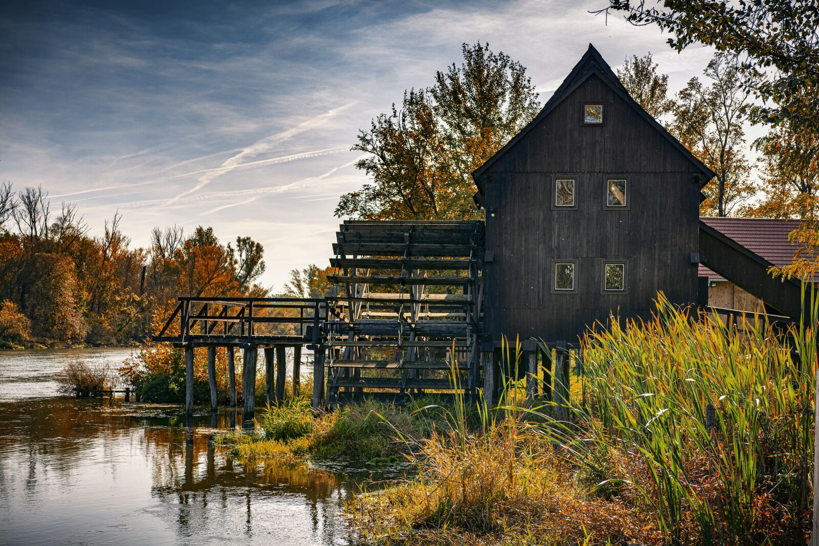 Nikon D7100 sample photo. Water mill, lake, landmark photography