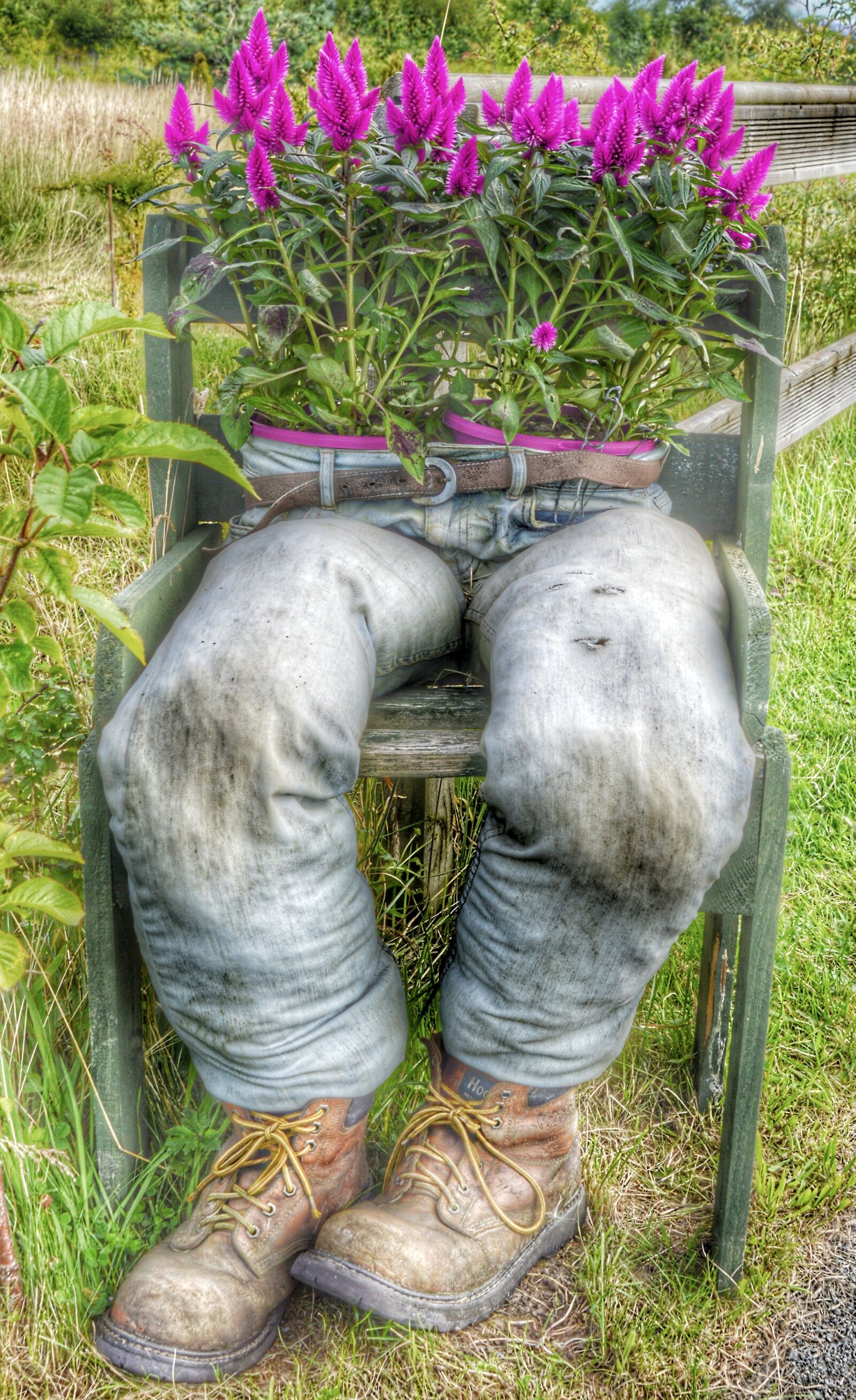 Nikon D3200 sample photo. Flower, pot, jeans photography