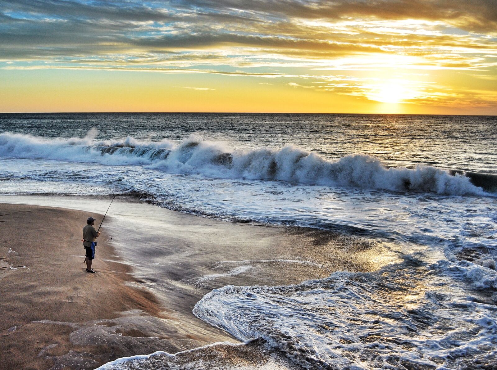 Nikon D90 sample photo. Beach, fishing, ocean photography