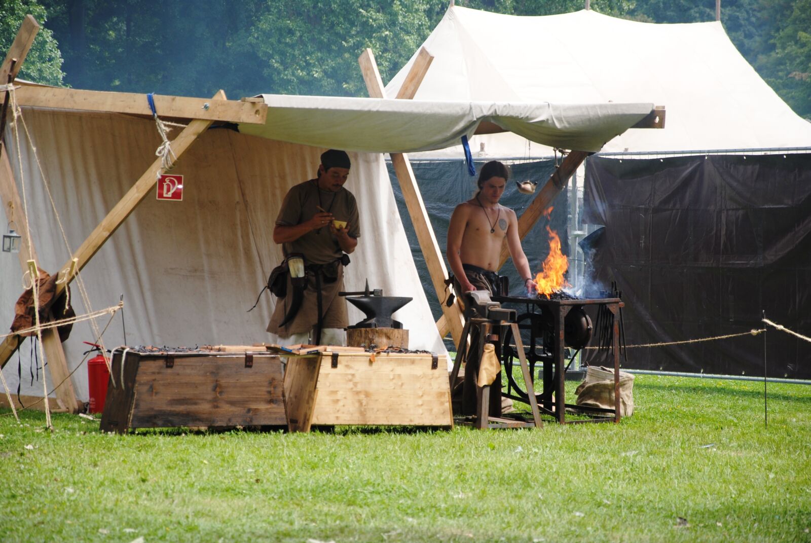 Nikon D3000 sample photo. Middle ages, market, blacksmith photography