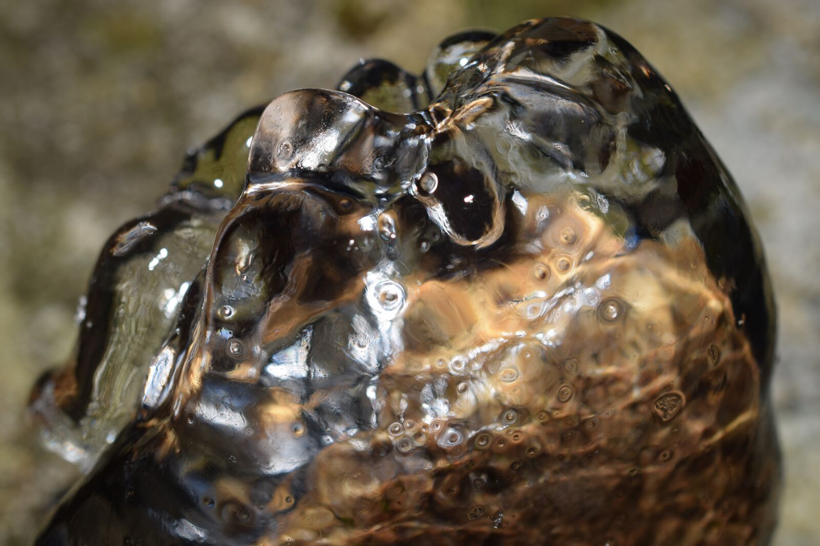 Nikon D5300 sample photo. Ice, green, bubble photography