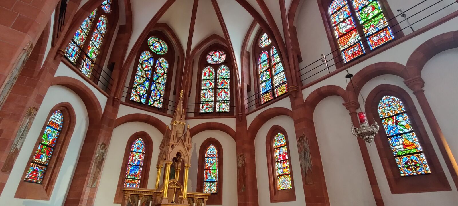 OnePlus IN2023 sample photo. Church, windows, colors photography