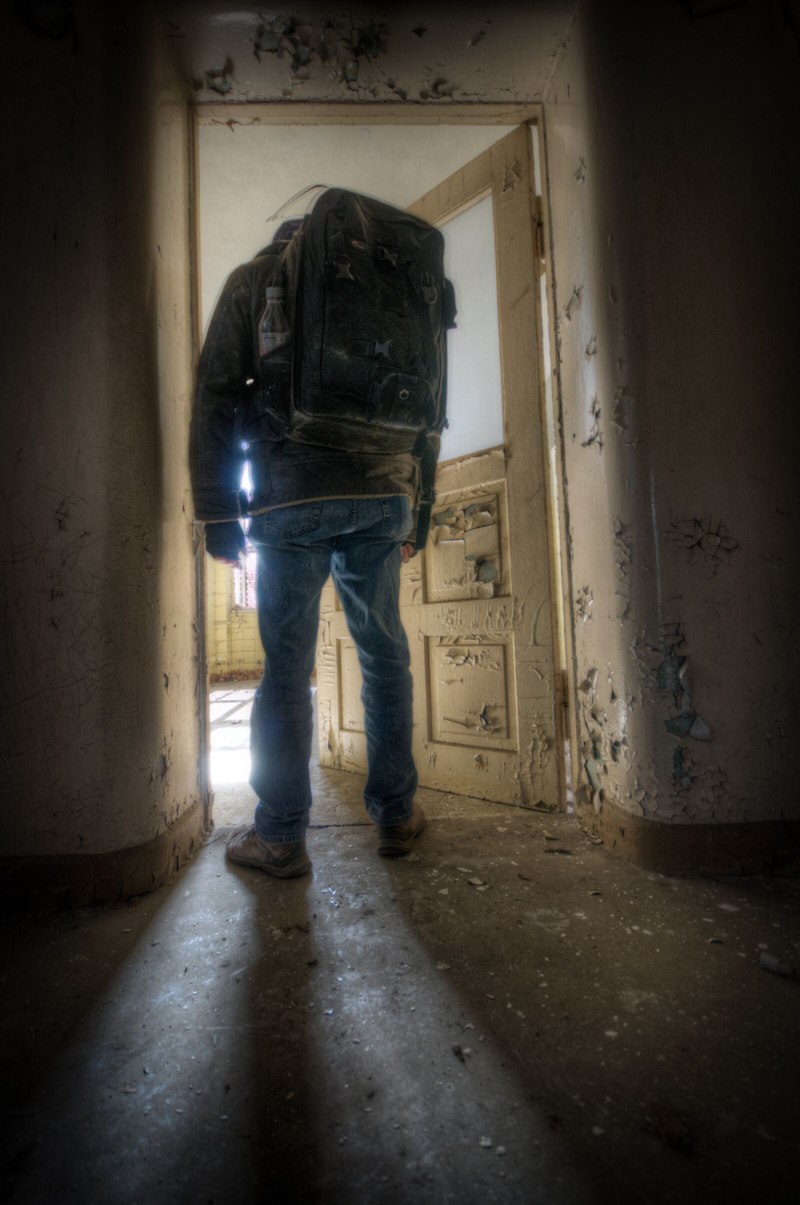 Nikon D300S sample photo. Man, abandoned, door photography