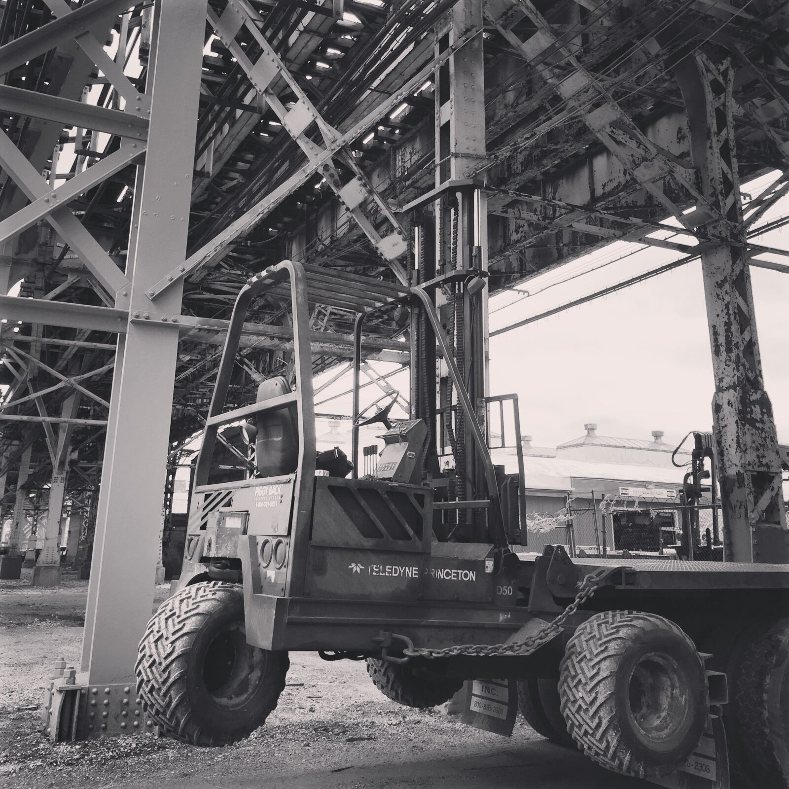 Apple iPhone 6 sample photo. Train, truck, forklift photography