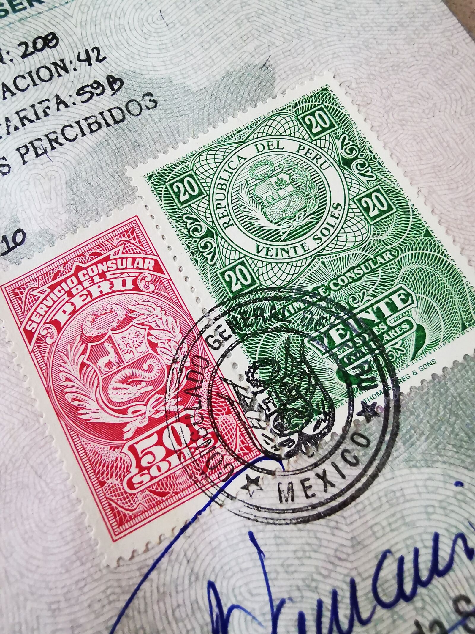 HUAWEI P30 Pro sample photo. Passport, stamps, visa photography