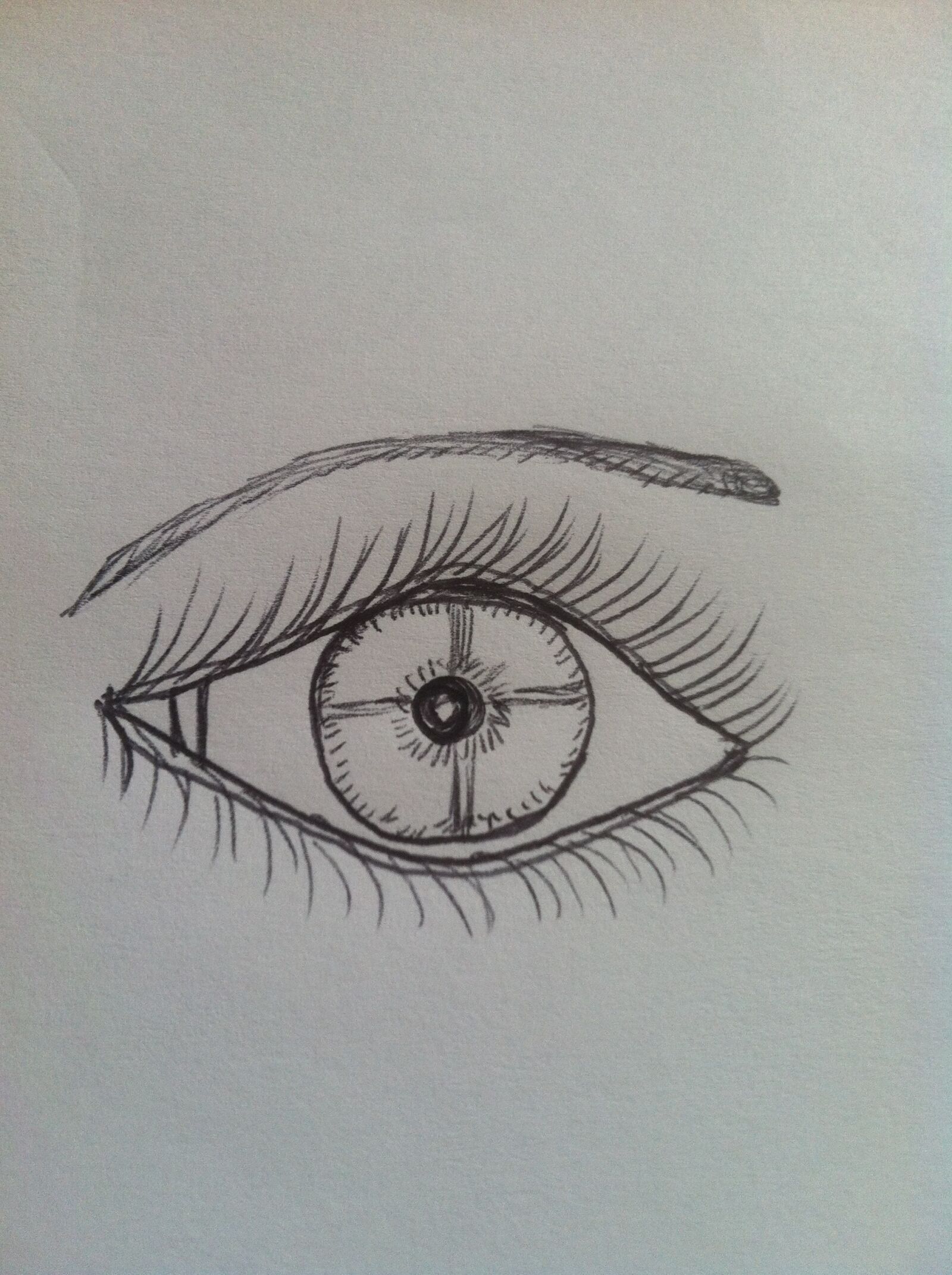 Apple iPhone 4 sample photo. Hand drawn, eye, eyebrow photography