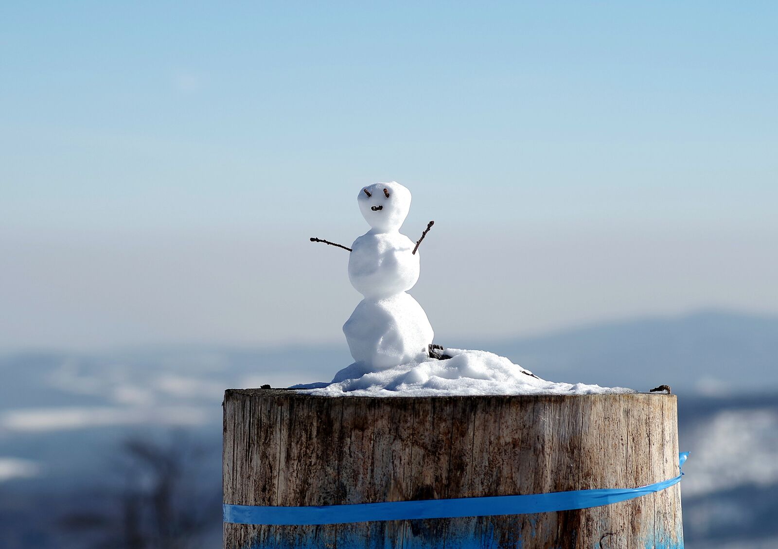 Pentax K-S2 sample photo. Snowman, little snowman, winter photography