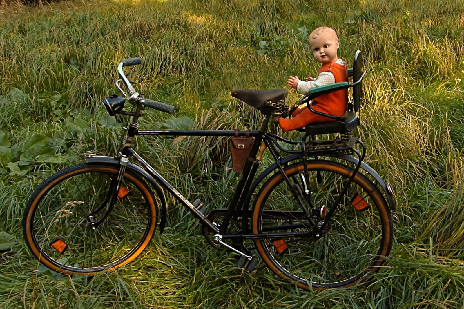 Panasonic Lumix DMC-FZ200 sample photo. Bike, old, doll photography