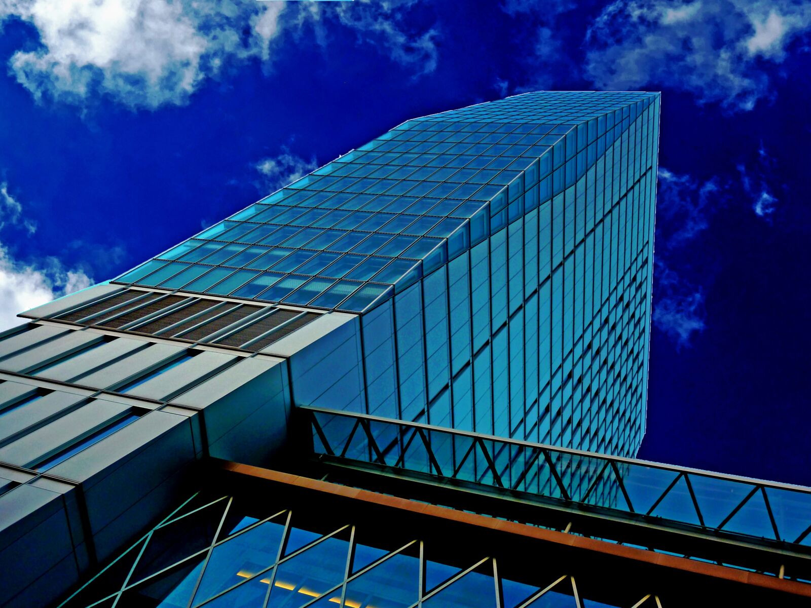 Panasonic DMC-TZ7 sample photo. Skyscraper, glass, facades photography
