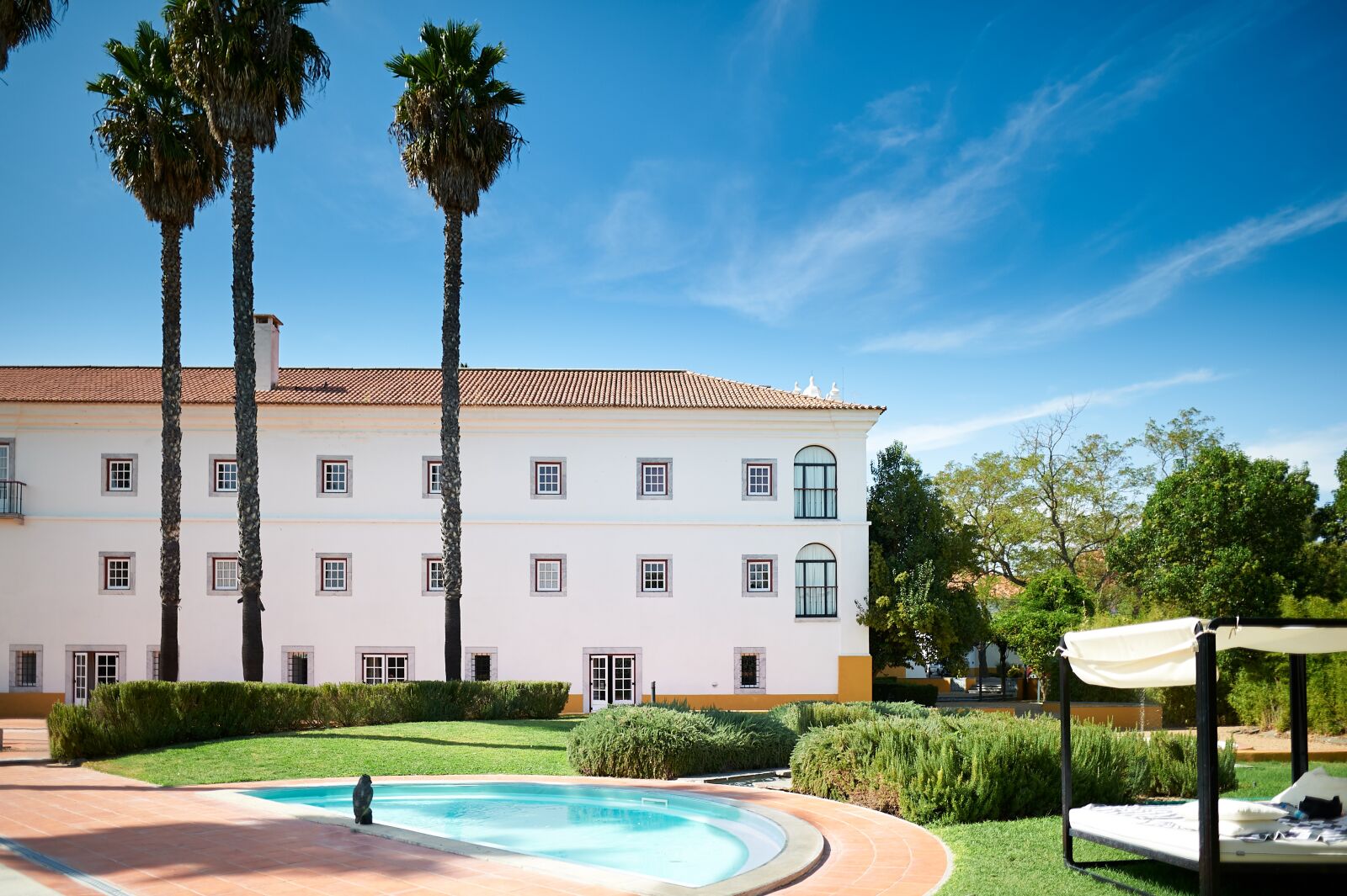 Nikon D700 sample photo. Hotel, palm trees, architecture photography