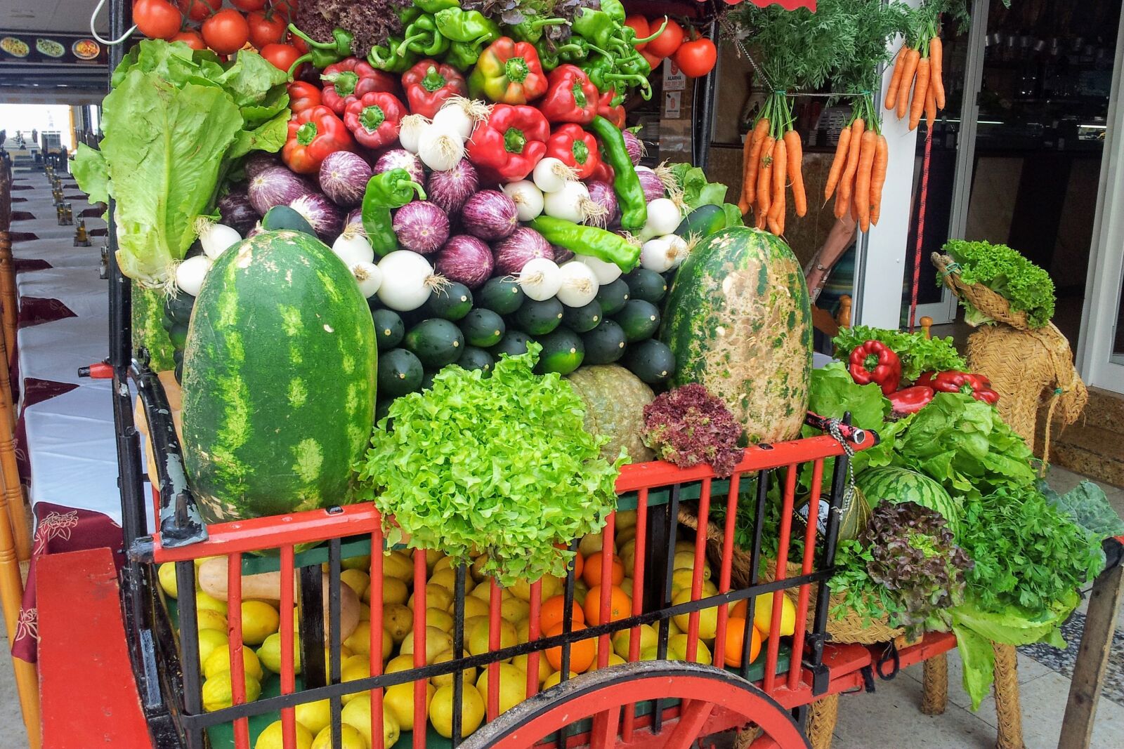 Samsung Galaxy S2 sample photo. Fruit, cart, melon photography