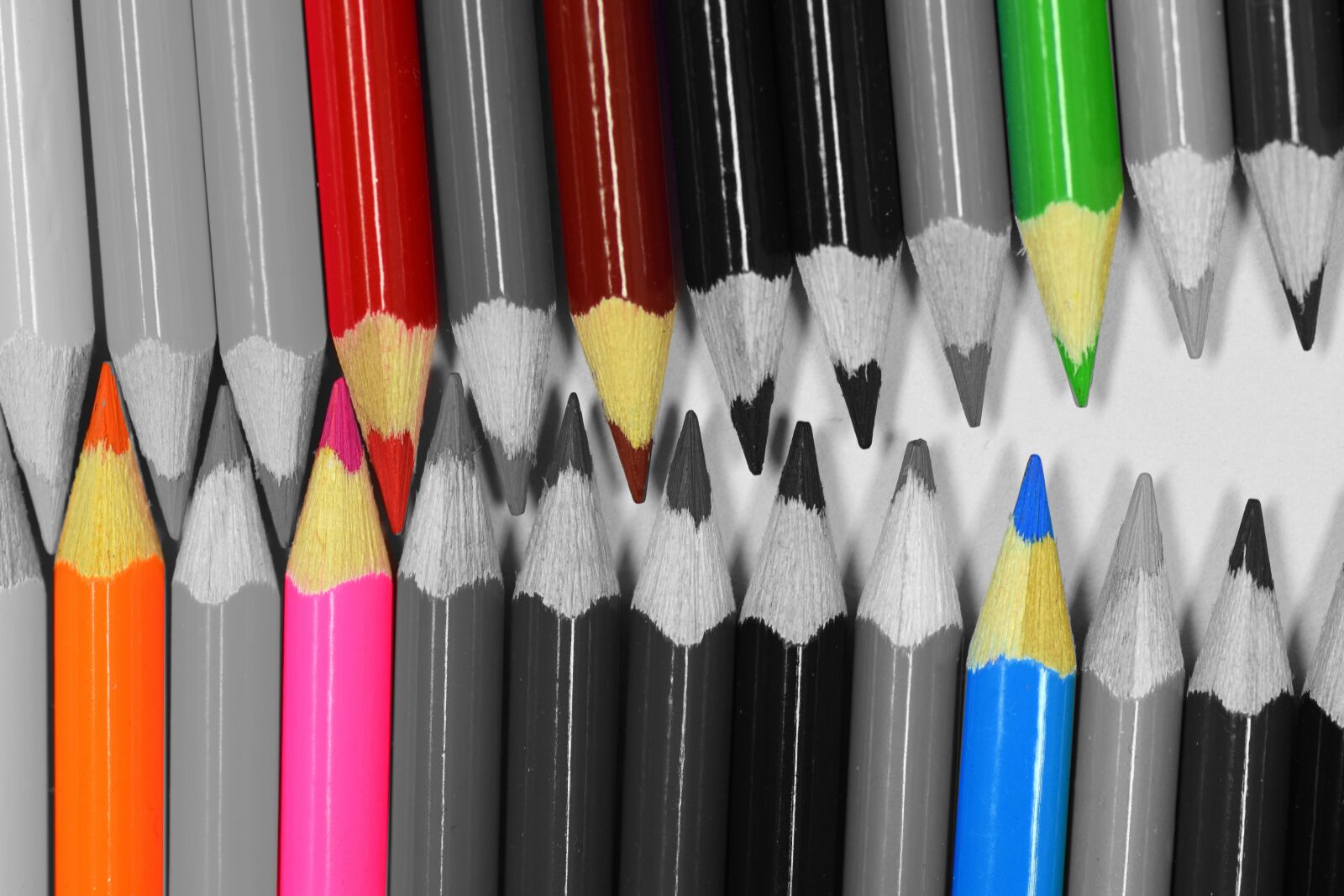 Nikon D3300 sample photo. Pencils, colors, black photography