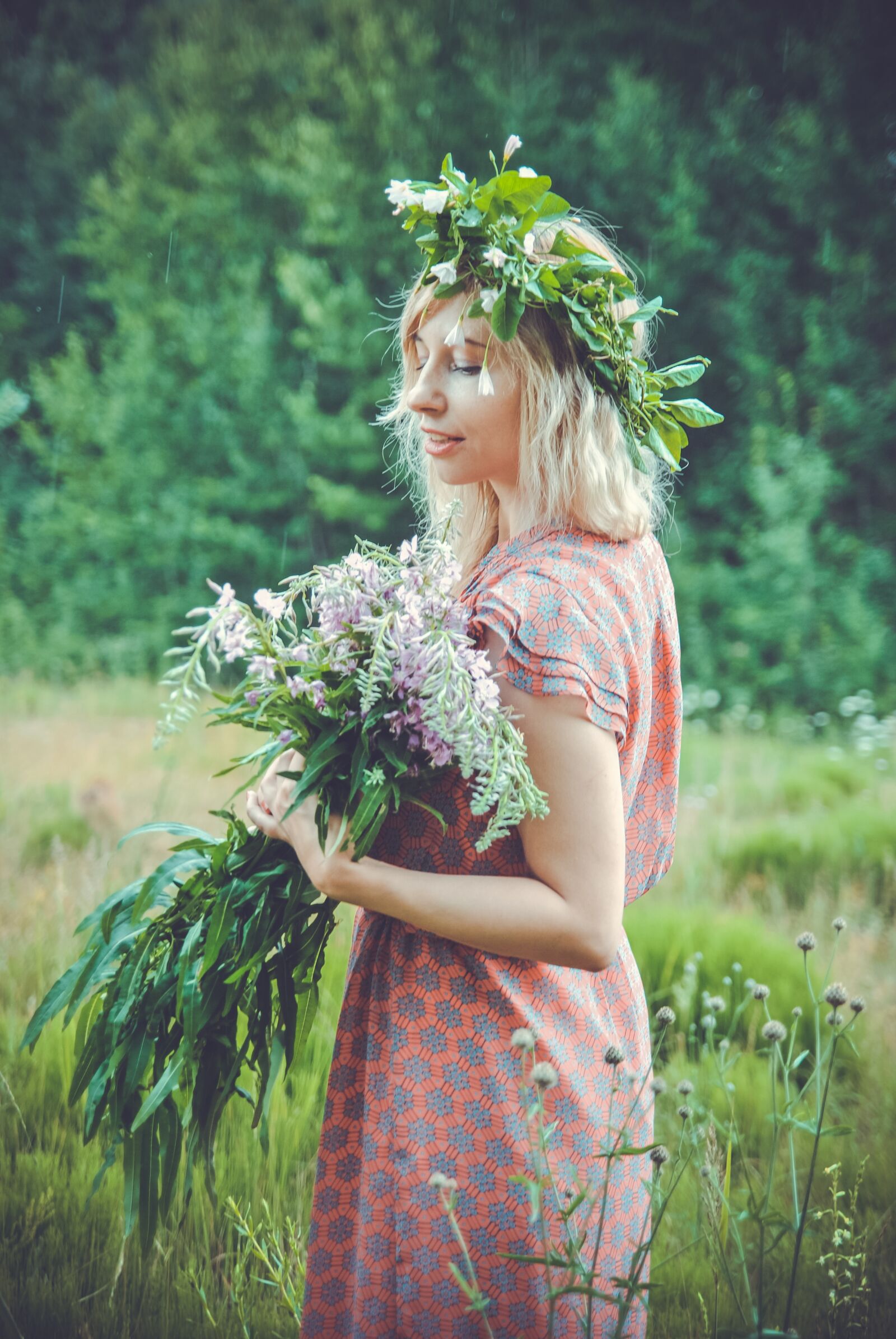 Nikon D3000 sample photo. Bouquet, field, on the photography