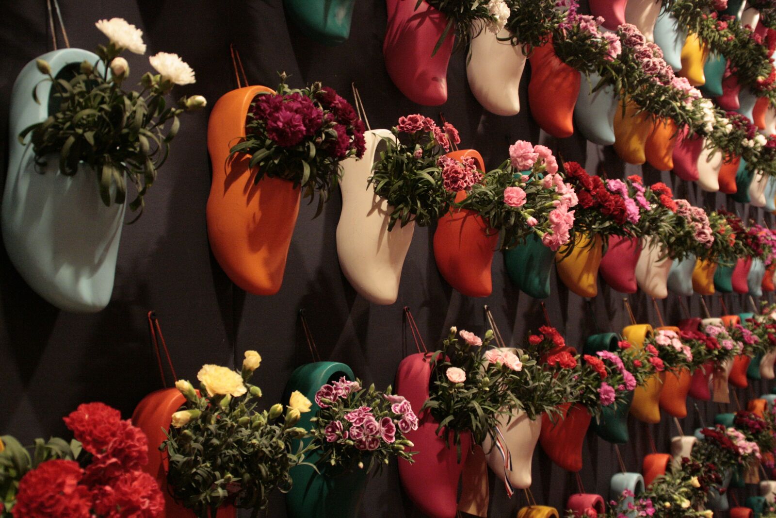 Canon EOS 400D (EOS Digital Rebel XTi / EOS Kiss Digital X) sample photo. Clogs, flowers, netherlands photography