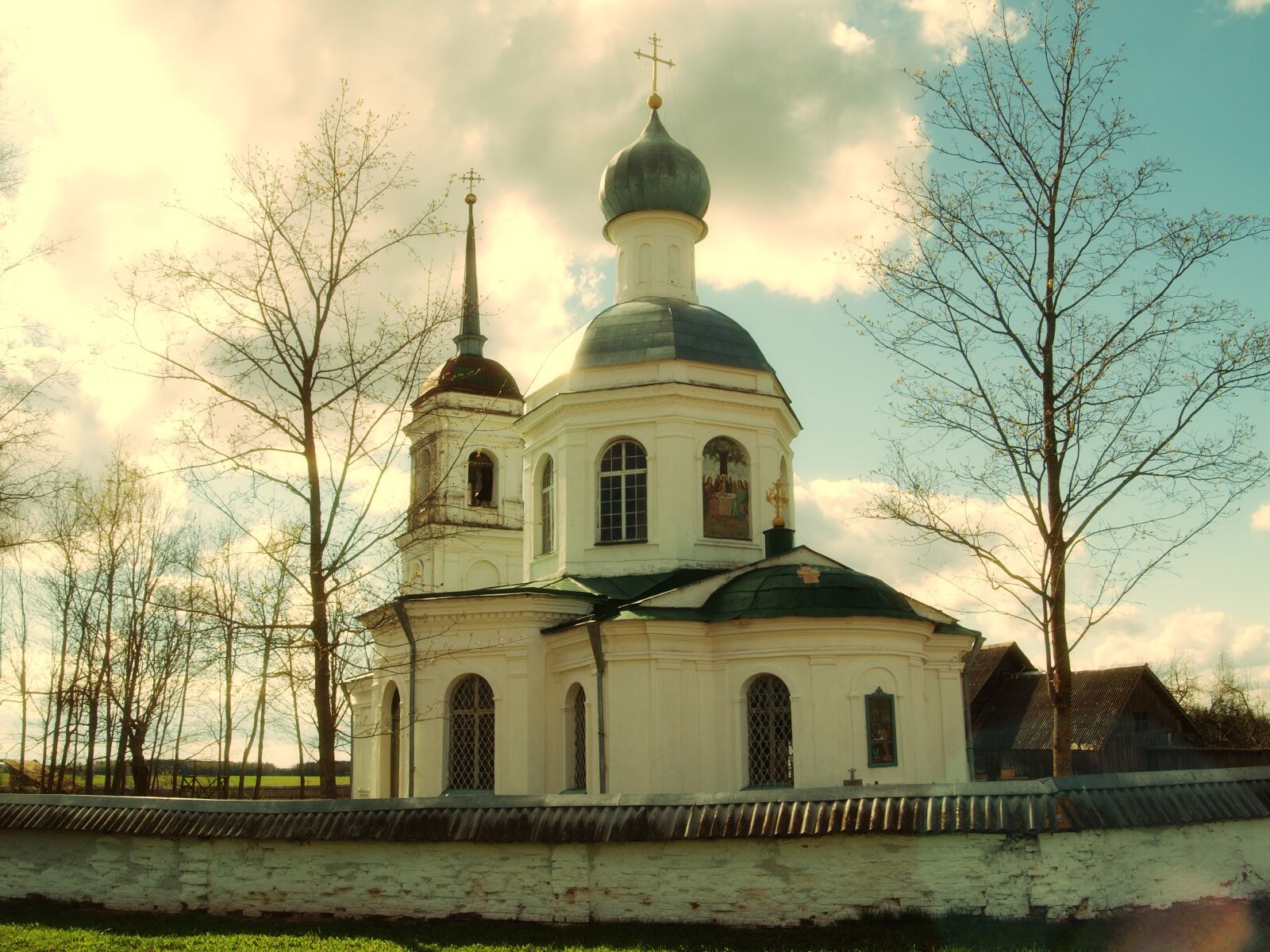 Olympus E-420 (EVOLT E-420) sample photo. Monastery, pskov region, temple photography