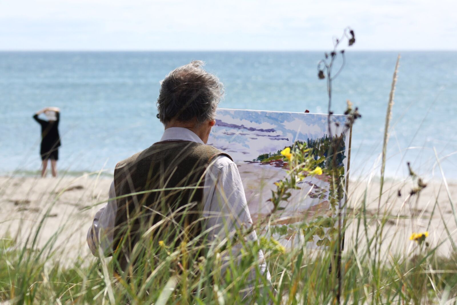 Canon EOS 50D sample photo. Artist, painting, seascape photography